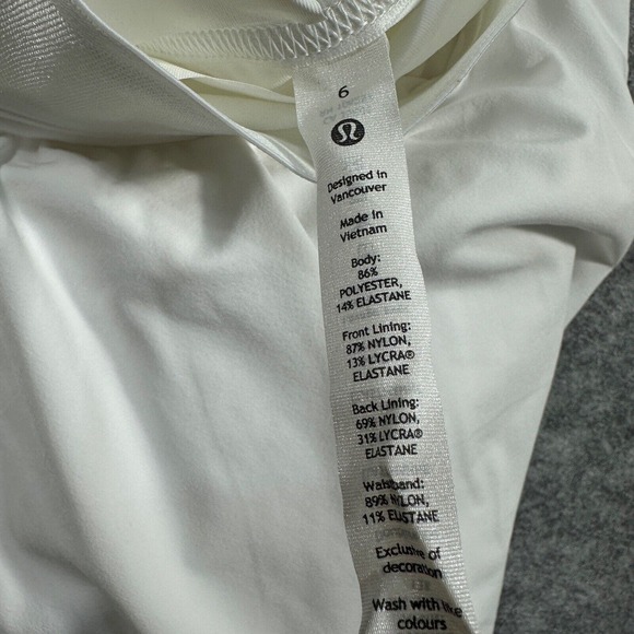 Lululemon Court Rival High-Rise Skirt Long White Tennis Pickleball Size 6 - Picture 7 of 8